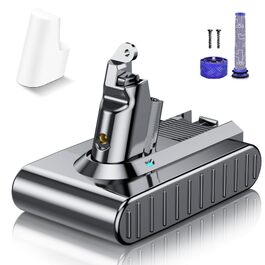 Акумулятор для пилососа Dyson V6 6000mAh Powtree (DC62, DC58, DC59, DC61, DC72, DC74) + 2 фільтри + захисна кришка
