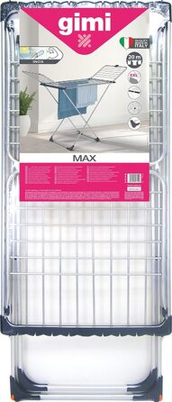 Сушарка для білизни Gimi Max підлогова, нержавійка та алюміній, 20 м