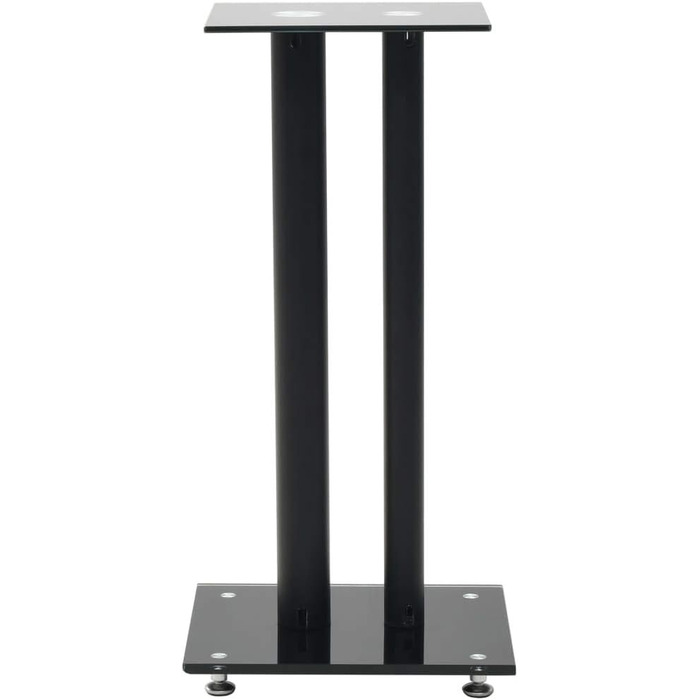 vidaXL 2 шт. підставки для колонок, подвійні скляні стійки, чорні, 30x25x61 см