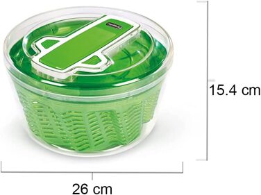 Сушарка для салату Zyliss Swift Dry 6 л, пластикова, зелена, з мискою, Aquavent технологія
