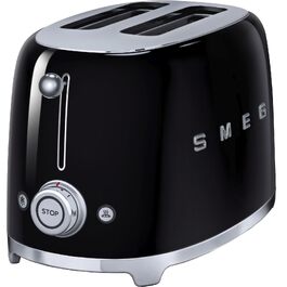 Тостер Smeg TSF01BLUK, 2 відділення, нержавіюча сталь, 950 Вт, чорний