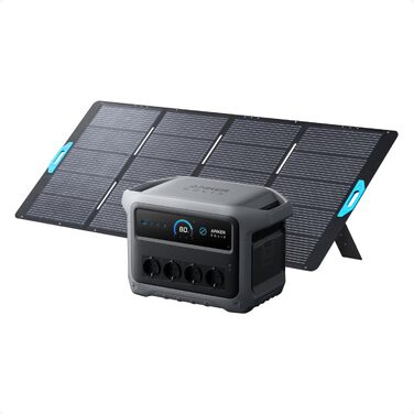 Портативна електростанція Anker SOLIX 2000W, сонячний генератор 1024Wh LiFePO₄, швидка зарядка за 49 хв, для кемпінгу та резервного живлення