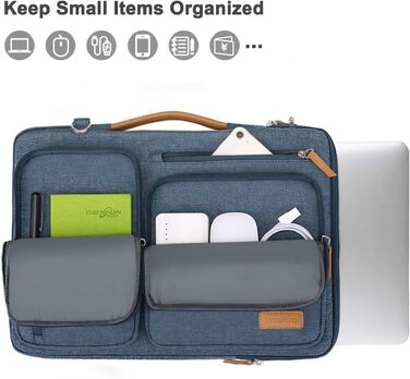 Чохол-сумка для ноутбука MOSISO 360° захисна сумка для MacBook Pro M1 M2 M3 M4 M5, Lenovo, HP (14 дюймів, колір Haze Blue)