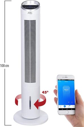 Турмовий повітряний охолоджувач Sichler 3в1 з Wi-Fi, зволожувачем, додатком, сумісний із Siri, Alexa, Google Assistant, 60 Вт, з пультом дистанційного керування
