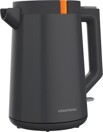 Електрочайник Grundig WK 5320, 2200 Вт, 1,7 л, автоматичне вимкнення, прихований нагрівач з нержавіючої сталі, сірий/теракота