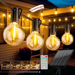 Сонячна гірлянда LED для вулиці 17.1м, 8 режимів, IP44, 24+1 лампочки, акумулятор 3600mAh - для саду, балкону, вечірок
