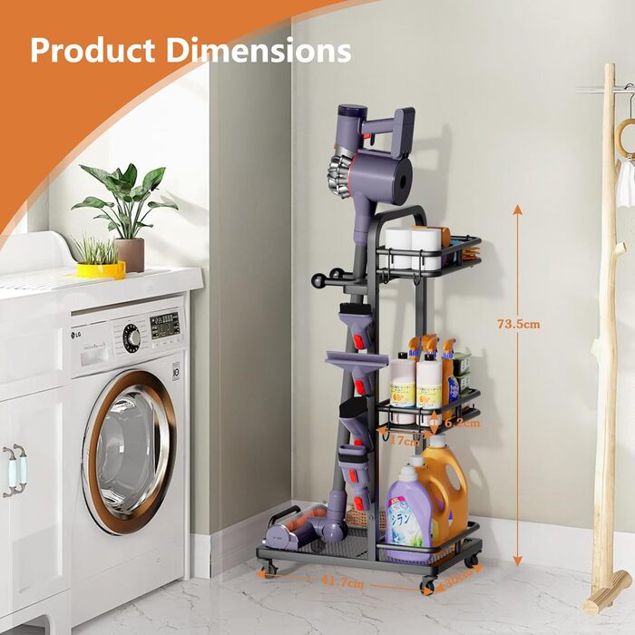 Стійка для акумуляторного пилососа Dyson Gen5 V15s/V15/V12/V11/V10/V8/V7/V6 - металева підставка з коробкою для зберігання аксесуарів