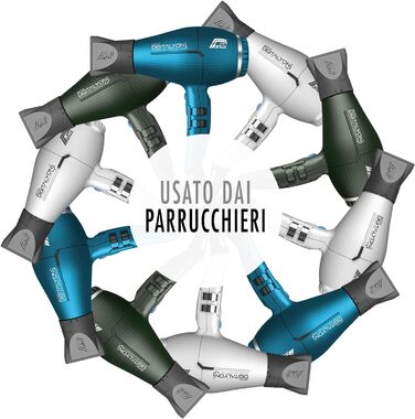 Фен Parlux Digitalyon синій з насадкою Magic Sense, професійний, іонізація