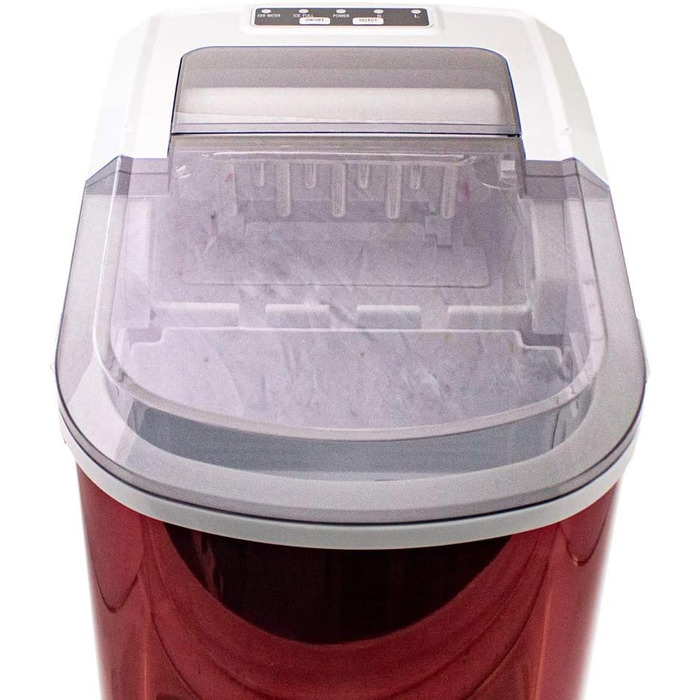 Льодогенератор нержавіюча сталь Ice Maker для дому червоний