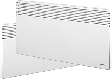 Електричний конвектор Thermoval TX 2500, 2,5 кВт, IP20, підлоговий або настінний електрообігрівач для дому та офісу, білий