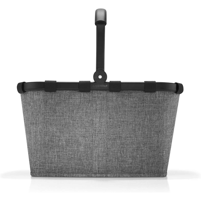 Кошик для покупок Reisenthel Carrybag Frame Twist Silver з кришкою Black, сріблясто-чорний
