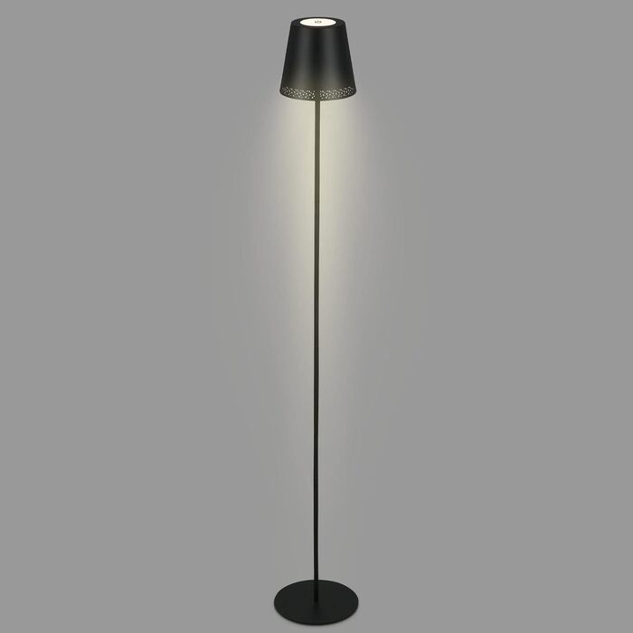 BRILONER – LED акумуляторний торшер 3 в 1, ступінчасте затемнення, сенсорне керування, бездротова, чорна, для вулиці