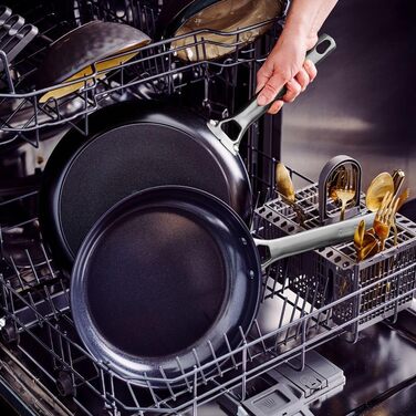 Набір сковорідок GreenPan Padova чорний, 2 шт, керамічне антипригарне покриття, 20 і 28 см, без PFAS, для індукції, духовки, з нержавіючою ручкою, можна мити в посудомийці