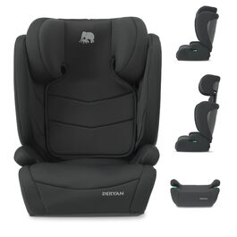 Автокрісло Deryan Charlie i-Size 100-150 см, 9-36 кг, 3.5-12 років, Чорне - з ременями безпеки, регульований підголівник, бічний захист