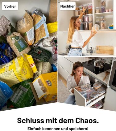 Набір герметичних контейнерів Deco haus 16 шт. з кришками для зберігання продуктів: макарони, мюслі, борошно, організація кухні