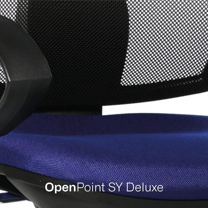 Офісний стілець Topstar Open Point SY Deluxe з регульованими підлокітниками та сітчастою спинкою (Сірий)