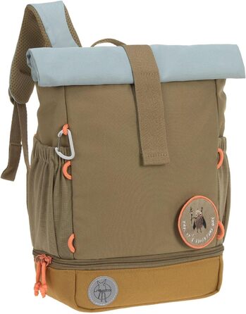 Дитячий рюкзак LÄSSIG Rolltop, водовідштовхувальний, 11 л, з грудною стяжкою, оливковий колір