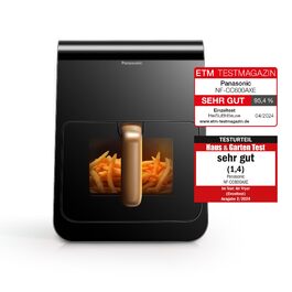 Фритюрниця повітряна Panasonic NF-CC500SXE 6 л, сіра, з вікном, 80-200°C, 11 програм, LCD-дисплей, ETM Award 2024