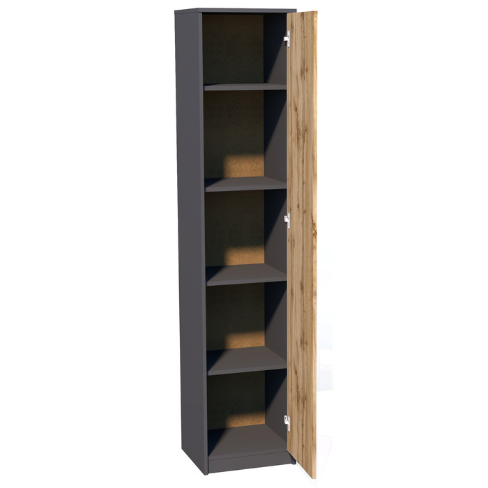 Стелаж Meble Bestseller 39 x 180 x 35 см, дуб вотан / графіт