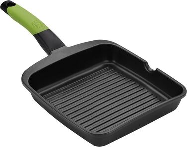 Гриль Prior Asador з алюмінієвого лиття, 28 см, індукційний, з решіткою-грилем