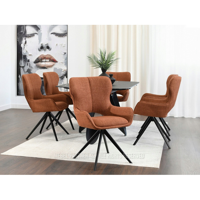 Стілець Mebel-Partner, тканина, помаранчевий, 1 шт.