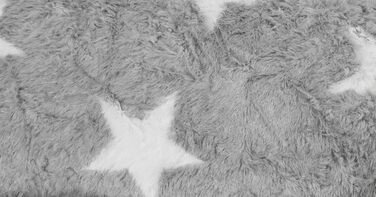 Крісло-мішок Sitting Point FluffyStars XL сірий, плюшевий