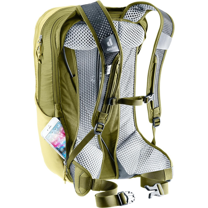 Велосипедний рюкзак Deuter Race Air 14+3 л, лінден-кактус, вентиляція спини