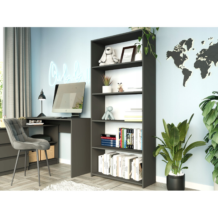 Стелаж Framire 80 x 30 x 180 см, антрацит