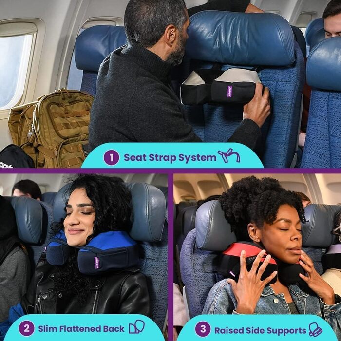 Подорожня подушка для шиї Cabeau Evolution TNE S3 Cairo, ортопедична memory foam, з кріпленням, для літака, офісу, дому, ігор