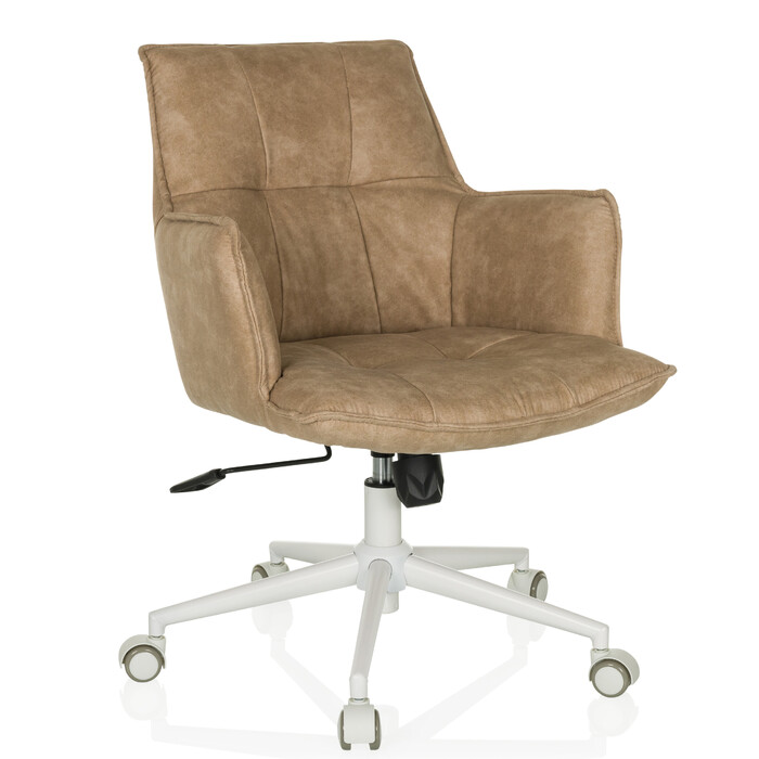 Крісло для домашнього офісу / поворотне крісло SOLAO LIFE W Fabric Beige Hjh LIVING