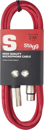 Студійний конденсаторний мікрофон AKG P120 чорний + кабель Stagg XLR-XLR 3 м червоний для запису
