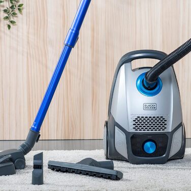 Пилосос з мішком BLACK+DECKER BXVMB700E, 700 Вт, 4 л, сірий