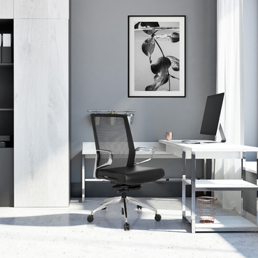 Офісне крісло PROVIDER NET / штучна шкіра чорний hjh OFFICE