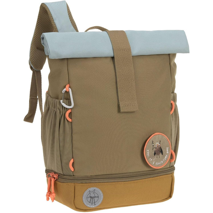 Дитячий рюкзак LÄSSIG Rolltop, водовідштовхувальний, 11 л, з грудною стяжкою, оливковий колір