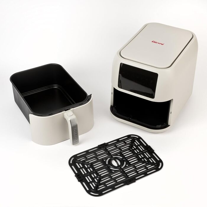 Аерофритюрниця Girmi FG92 Ecofrit Deep XXL 8л, 1700 Вт, цифрова панель, 7 програм, антипригарне покриття, матовий бежевий
