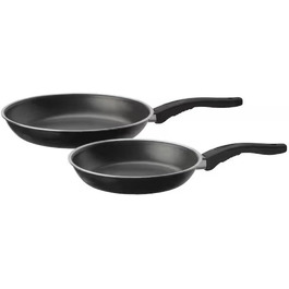 Набір сковорідок Ikea Kavalkad, 2 шт, чорні, тефлонове антипригарне покриття