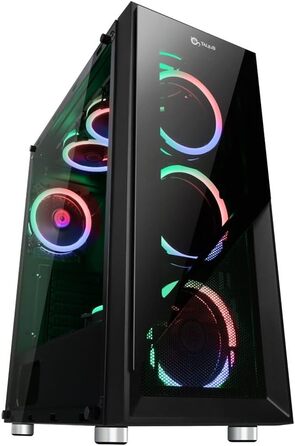 Корпус для ПК TALIUS Valkyria Midi ATX, чорний, ігровий, 0,6 мм