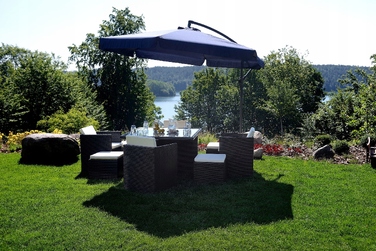 Садова парасолька з консоллю Funfit Garden, синя, 350 x 250 см