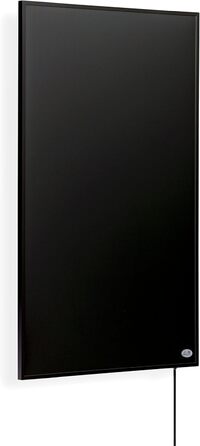 Інфрачервоний обігрівач Könighaus 1000 Вт Black Edition з термостатом, TÜV SÜD, подвійний захист від перегріву, гарантія 5 років, швидкий нагрів