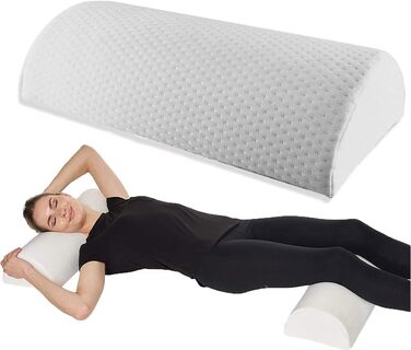 Подушка між ногами для сну на боці з ефектом пам'яті (Memory Foam), універсальна ортопедична подушка для колін, попереку та шиї, 50x20x10 см