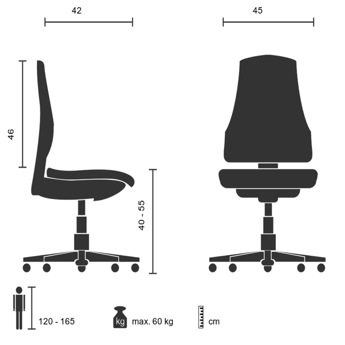 Дитяче крісло для письмового столу KIDDY GTI-2, тканина, чорний/зелений, hjh OFFICE
