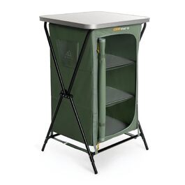 Кемпінгова шафа KADVA Camping CAMPShelf 13, полиця для відпочинку на природі, 50x60x98 см, поліестер, зелена