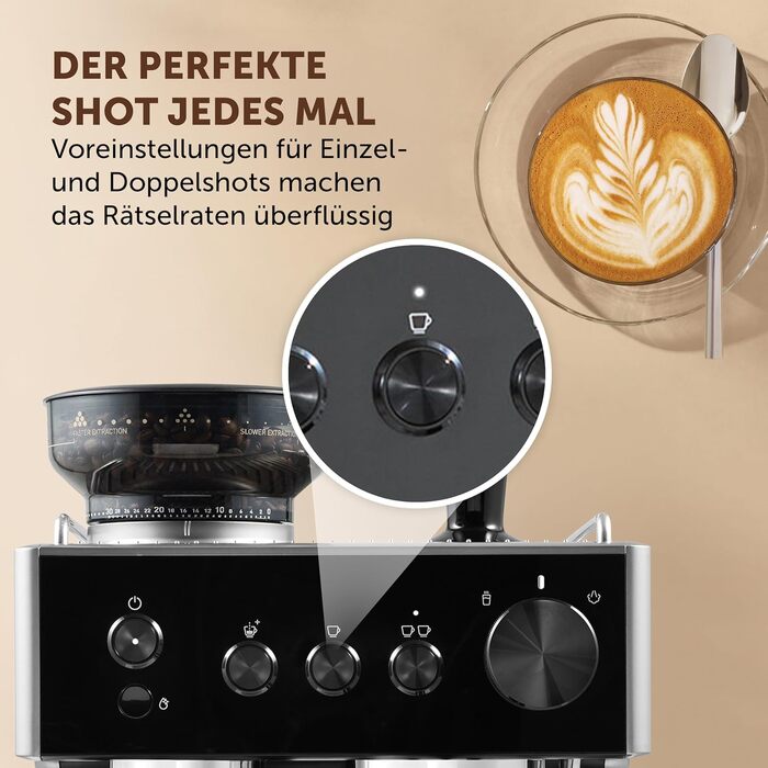 Кавомашина Breville Barista Slimline VCF185X: еспресо, капучино, лате - срібляста, з вбудованим капучинатором, 15 бар