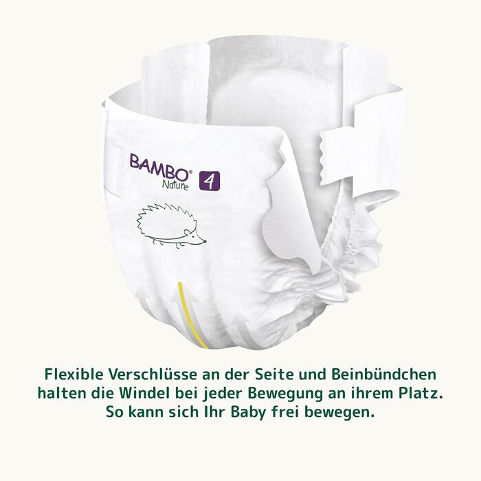 Дитячі підгузки Bambo Nature розмір 4 (7-14 кг), місячний запас 144 шт.