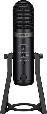Yamaha AG01 USB-мікрофон для стрімінгу, конденсаторний, високоякісний звук, для Windows, Mac, iOS, Android, чорний