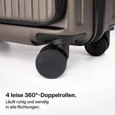 Валіза для подорожей Münicase XL 80 см з відділенням для ноутбука та TSA-замком, колір Coffee