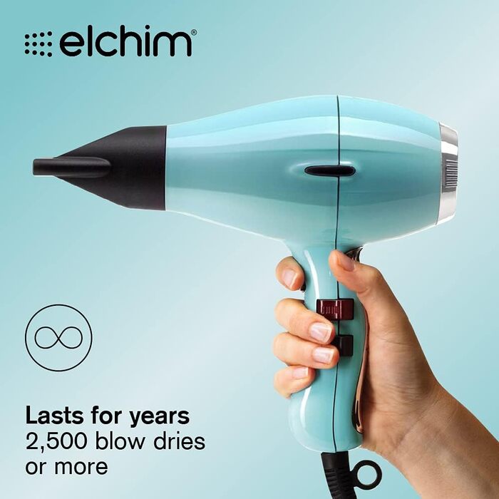 Фен Elchim Light Fifties професійний, пастельно-блакитний