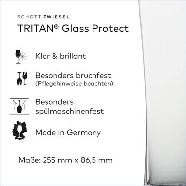 Келих для пшеничного пива SCHOTT ZWIESEL Basic 0,5 л (набір з 4 штук), прямолінійні склянки для пшеничного пива, келихи з тританового кришталю, які можна мити в посудомийній машині, виготовлені в Німеччині (посилання. Без 130007)