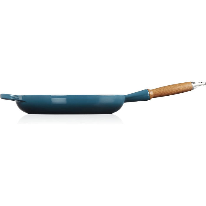 Сковорода Le Creuset Signature з чавуну з дерев'яною ручкою, 28 см, Deep Teal