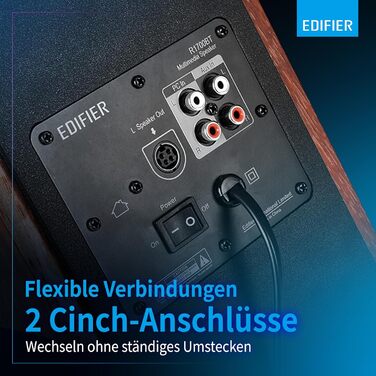 Акустична система Edifier R1700BT: активні полочні колонки з Bluetooth, цифровим та аналоговим входами, корпус із натурального дерева, з пультом ДК